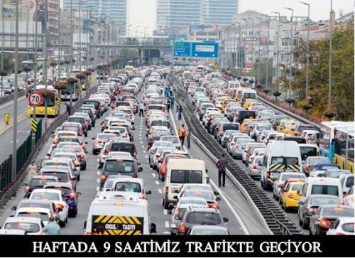 Haftada 9 Saatimiz Trafikte Geiyor 